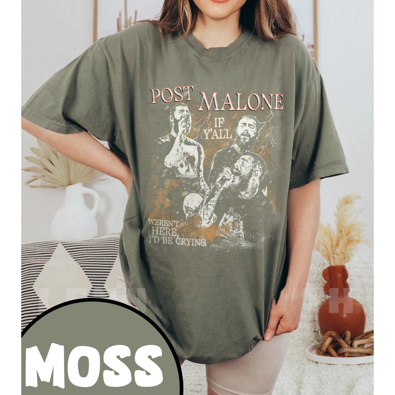 Vintage Post Malone 2023 Tour Shirt, Post Malone Fan Shirt, Rapper Post Malone Concert Shirt, If Y'all Weren't Here I'd Be Crying Tour Shirt - 4.jpg