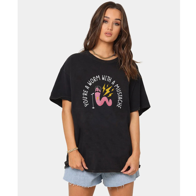 You're A Worm With A Mustache Tee, James Kennedy VPR Tshirt, Vanderpump Rules, Team Ariana, Bravo, Scandoval, Gift For Her, Women's Clothing - 1.jpg