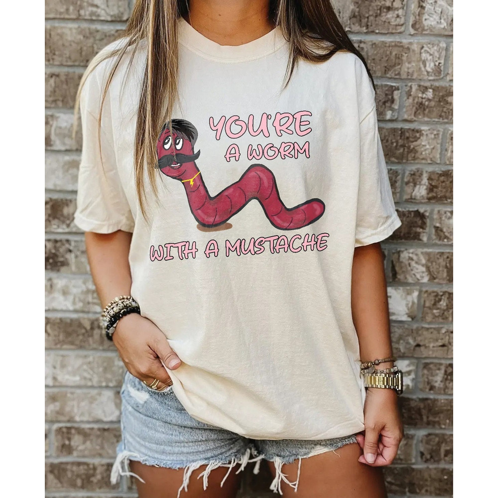 You're A Worm With A Mustache Tee, James Kennedy VPR Tshirt, Vanderpump Rules, Team Ariana, Bravo, Scandoval, Gift For Her, Women's Clothing - 1.jpg