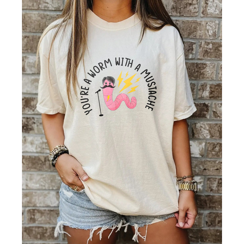 You're A Worm With A Mustache Tee, James Kennedy VPR Tshirt, Vanderpump Rules, Team Ariana, Bravo, Scandoval, Gift For Her, Women's Clothing - 2.jpg