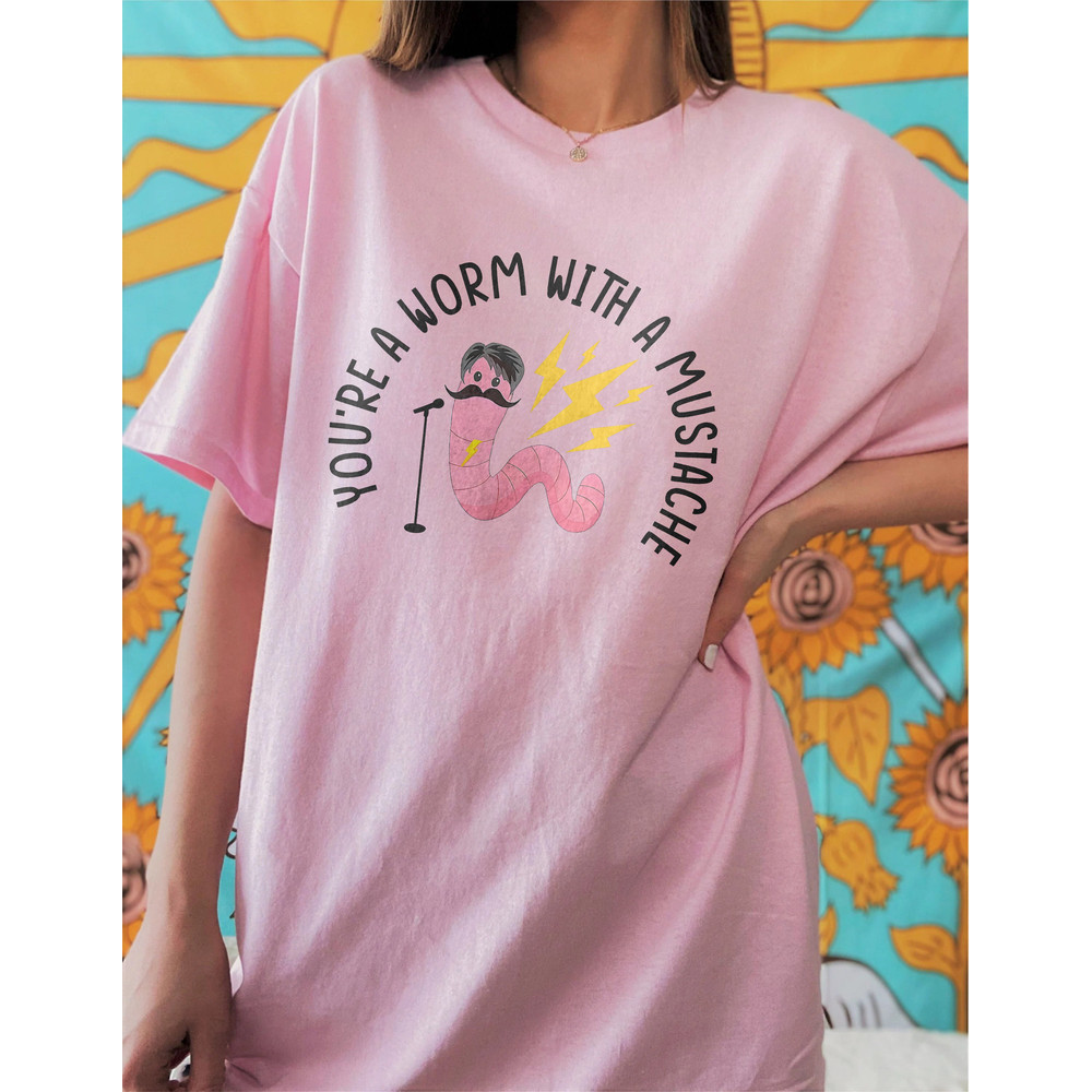 You're A Worm With A Mustache Tee, James Kennedy VPR Tshirt, Vanderpump Rules, Team Ariana, Bravo, Scandoval, Gift For Her, Women's Clothing - 3.jpg