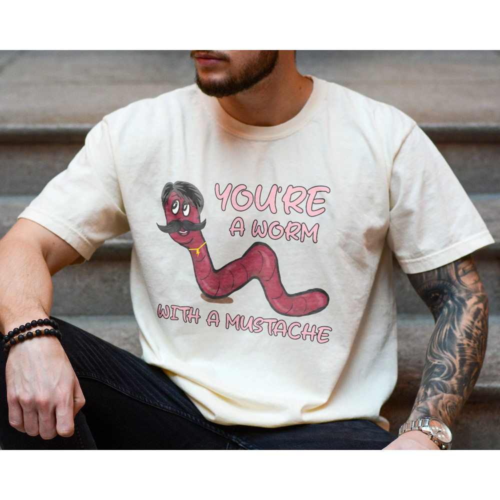 You're A Worm With A Mustache Tee, James Kennedy VPR Tshirt, Vanderpump Rules, Team Ariana, Bravo, Scandoval, Gift For Her, Women's Clothing - 3.jpg