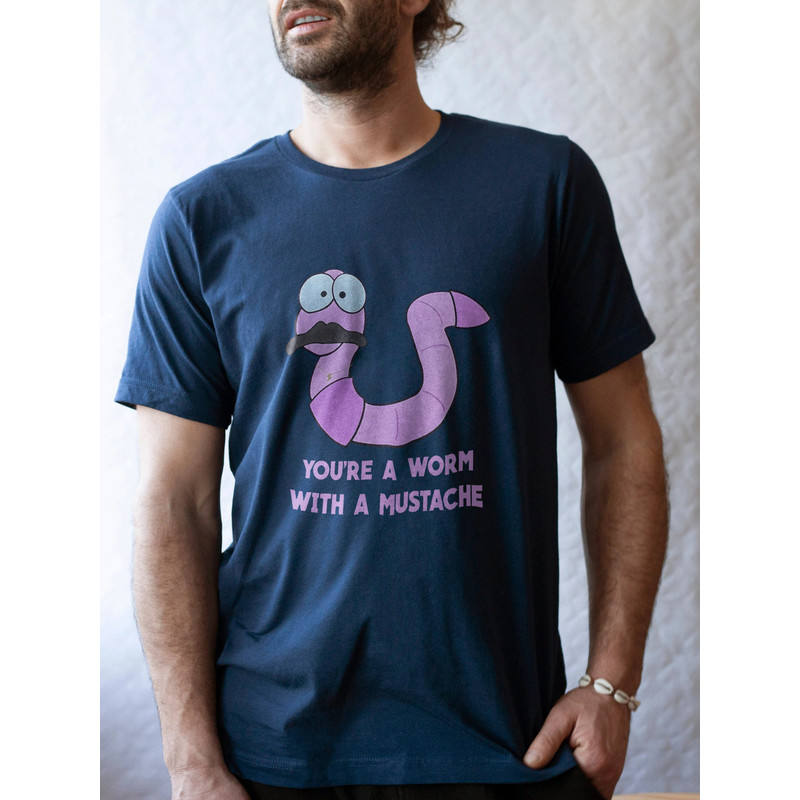 You're A Worm With A Mustache Tee, James Kennedy VPR Tshirt, Vanderpump Rules, Team Ariana, Bravo, Scandoval, Gift For Her, Women's Clothing - 5.jpg