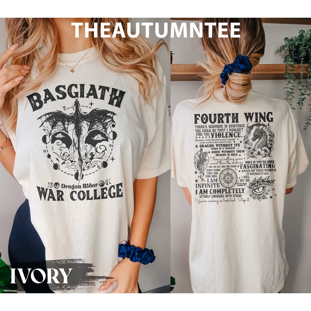 Fourth Wing Shirt, Dragon Rider Shirt, Basgiath War College Shirt, Violet Sorrengail Xaden Riorson Fantasy Bookish Shirt,The Empyrean Series - 3.jpg