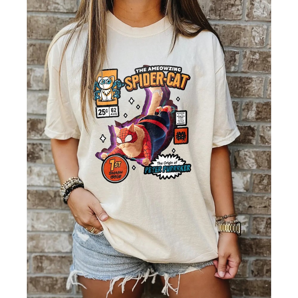 Spider Cat Tshirt, Spider Man Across The Spider Verse Shirt, Spider Verse Team Shirt, Marvel Shirt, Spiderman Shirt, Gifts For Marvel's Fans - 1.jpg