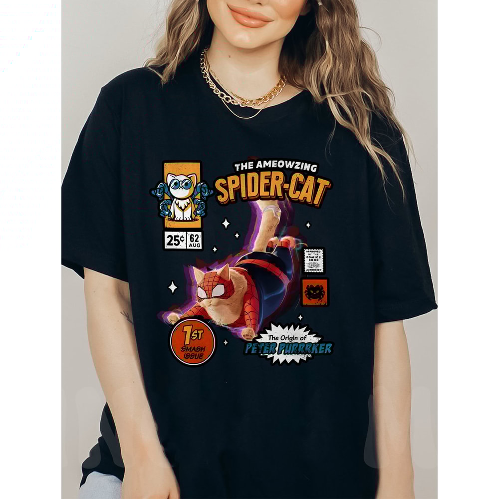 Spider Cat Tshirt, Spider Man Across The Spider Verse Shirt, Spider Verse Team Shirt, Marvel Shirt, Spiderman Shirt, Gifts For Marvel's Fans - 2.jpg