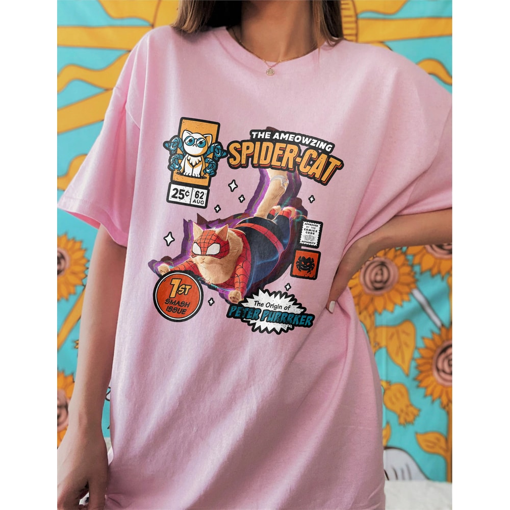 Spider Cat Tshirt, Spider Man Across The Spider Verse Shirt, Spider Verse Team Shirt, Marvel Shirt, Spiderman Shirt, Gifts For Marvel's Fans - 3.jpg
