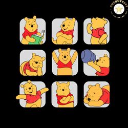 pooh moods winnie the pooh svg, disney svg, the pooh svg