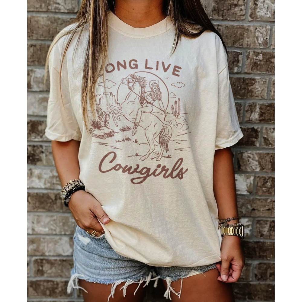 Vintage Long Live Cowgirls Tshirt, Western Cowgirl shirt, vintage cowgirl, Vintage western shirt, Wallen western Tshirt, Country music shirt - 1.jpg