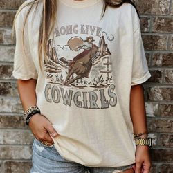 Vintage Long Live Cowgirls Tshirt, Western Cowgirl shirt, vintage cowgirl, Vintage western shirt, Wallen western Tshirt,
