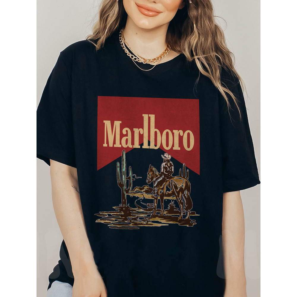 Vintage Marlboro Cowboy Wild West Premium T-shirt,Marlboro Cigarettes Tee, Cowboy Apparel, Marlboro Cowboy Shirt, Marlboro Cowboy Unisex Tee - 3.jpg