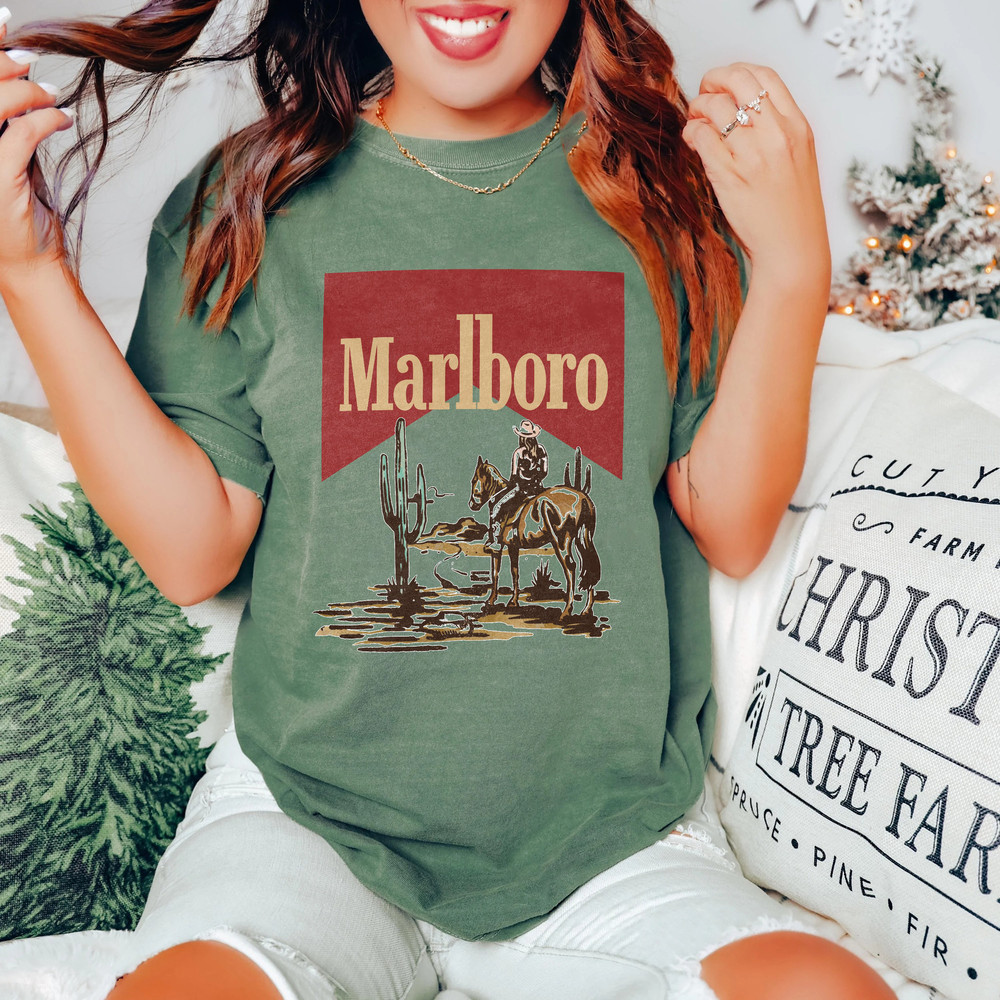 Vintage Marlboro Cowboy Wild West Premium T-shirt,Marlboro Cigarettes Tee, Cowboy Apparel, Marlboro Cowboy Shirt, Marlboro Cowboy Unisex Tee - 4.jpg