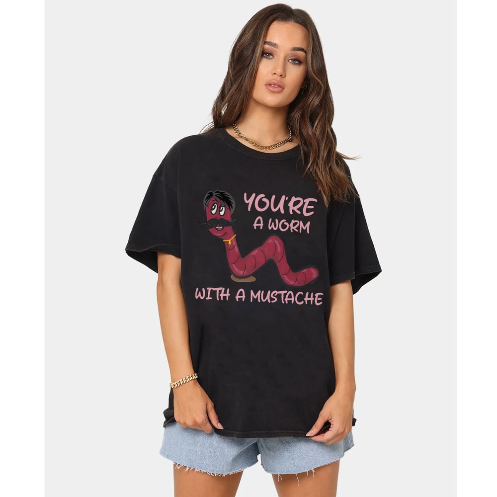 You're A Worm With A Mustache Tee, James Kennedy VPR Tshirt, Vanderpump Rules, Team Ariana, Bravo, Scandoval, Gift For Her, Women's Clothing - 2.jpg