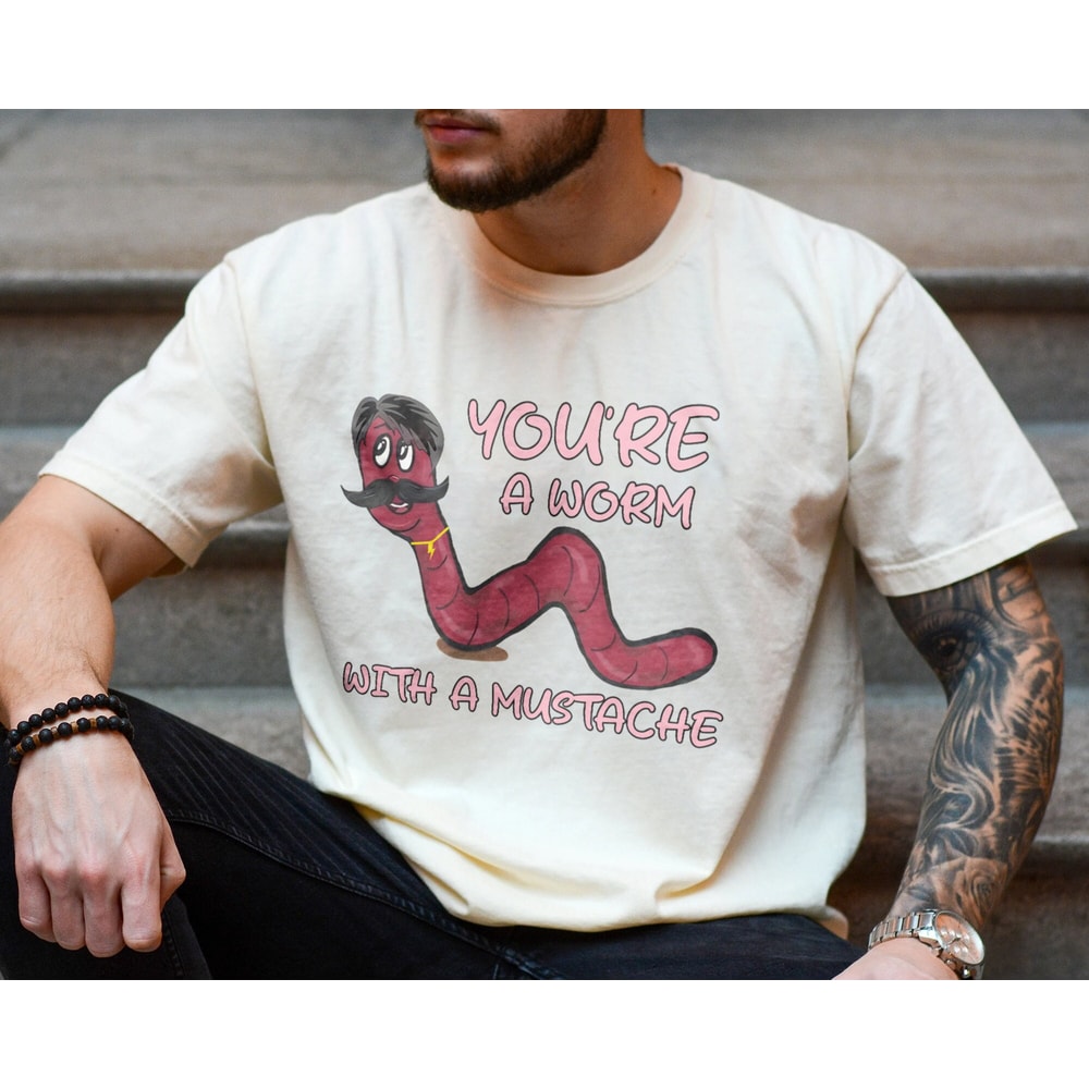 You're A Worm With A Mustache Tee, James Kennedy VPR Tshirt, Vanderpump Rules, Team Ariana, Bravo, Scandoval, Gift For Her, Women's Clothing - 3.jpg