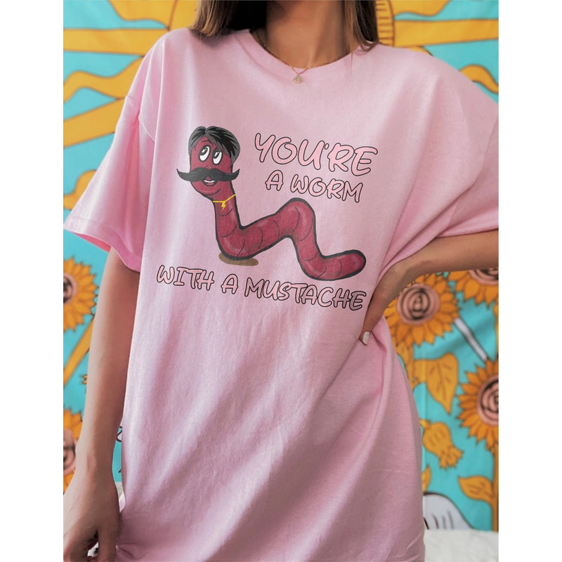 You're A Worm With A Mustache Tee, James Kennedy VPR Tshirt, Vanderpump Rules, Team Ariana, Bravo, Scandoval, Gift For Her, Women's Clothing - 4.jpg