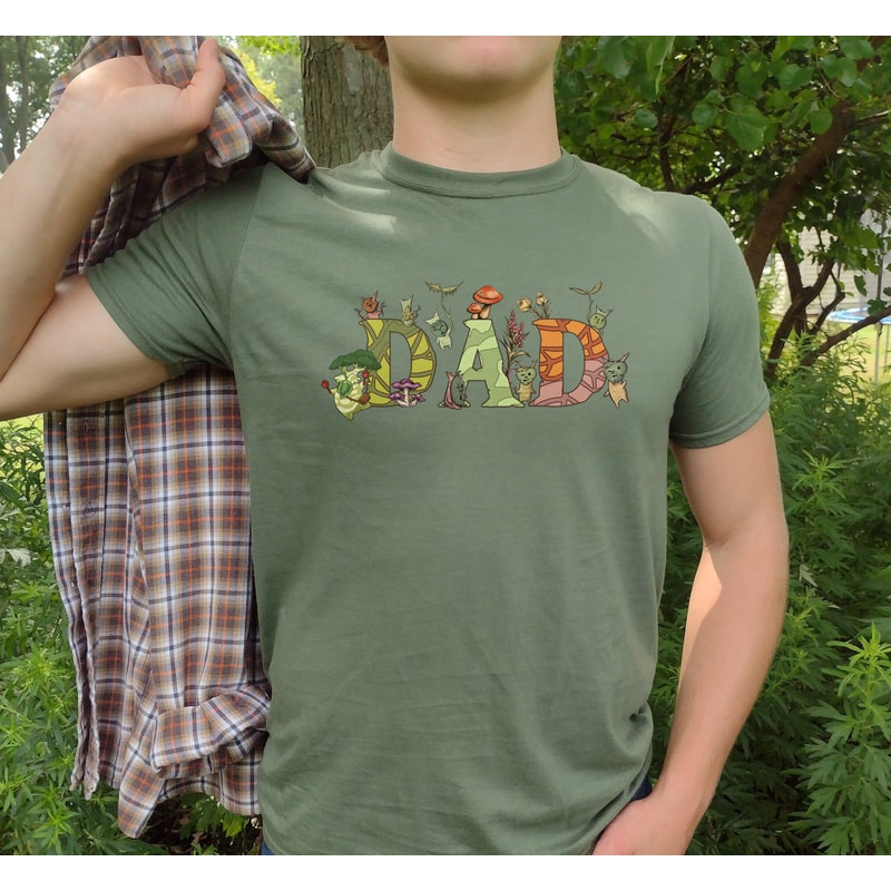 Zelda Dad Shirt, Gift for Dad, Father Day Shirt, Breath of the Wild Hylia, Zelda Korok Shirt, Tears of the kingdom, Zelda gift, Zelda plants - 2.jpg