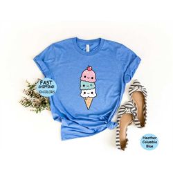 ice cream lovers shirt, kawaii ice cream shirt, holiday ice cream shirt, ice cream tee,  summer  ice cream shirt, cute i