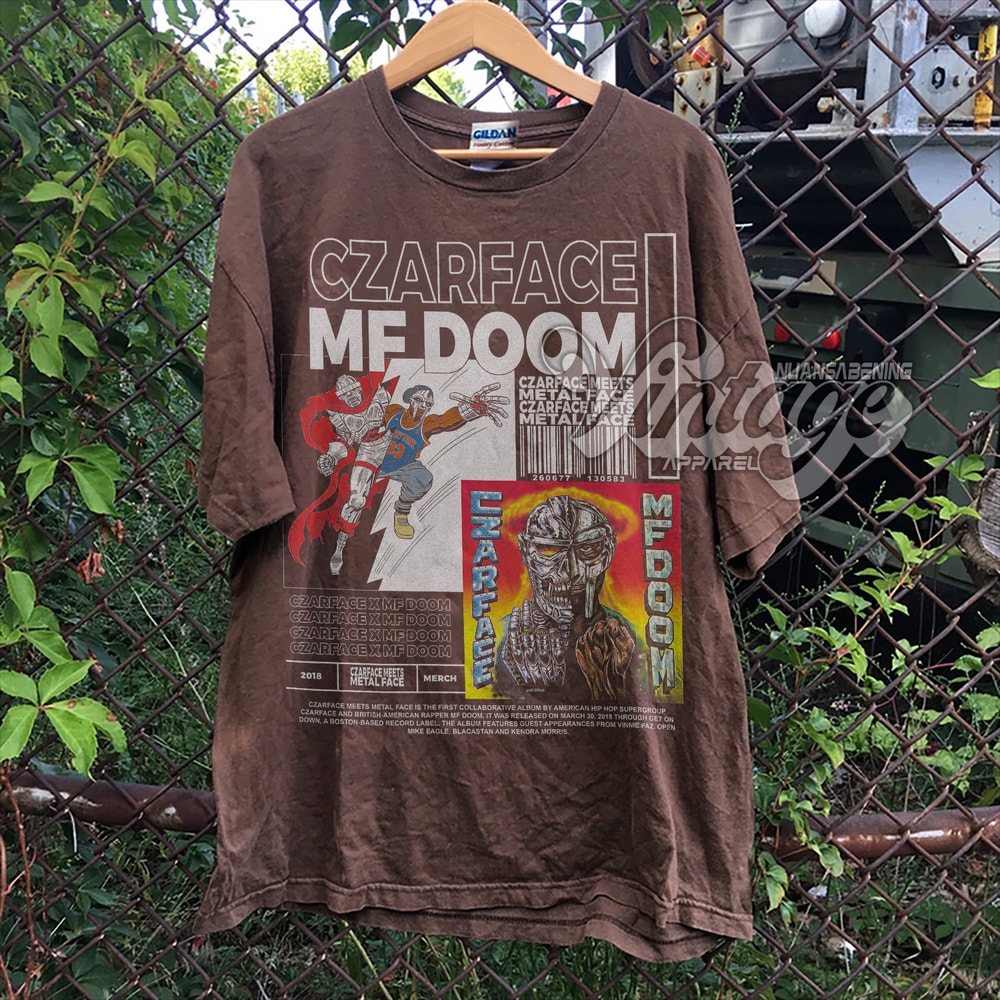 Czarface x Mf Doom Vintage Bootleg Inspired Tee Graphic Unisex Tee Czarface x Mf Doom Vintage T-Shirt Czarface meets metal face Shirt - 2.jpg