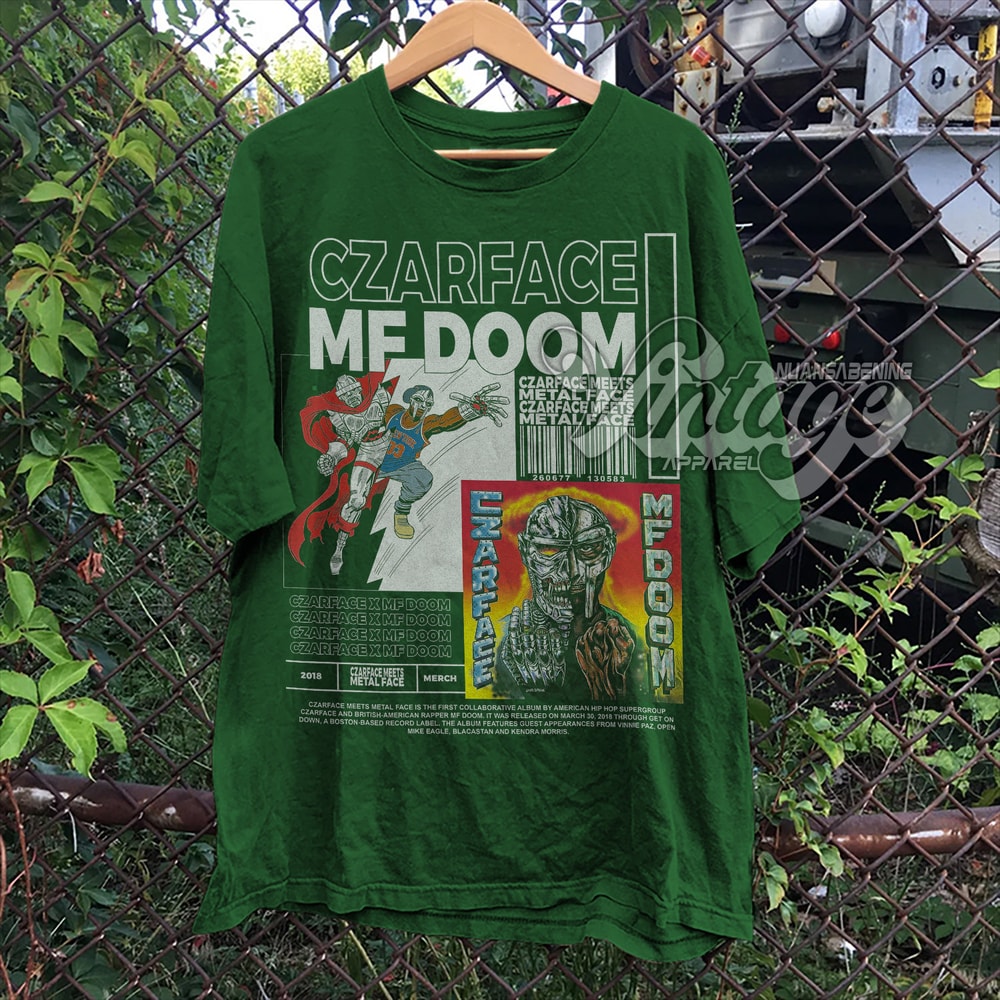 Czarface x Mf Doom Vintage Bootleg Inspired Tee Graphic Unisex Tee Czarface x Mf Doom Vintage T-Shirt Czarface meets metal face Shirt - 3.jpg