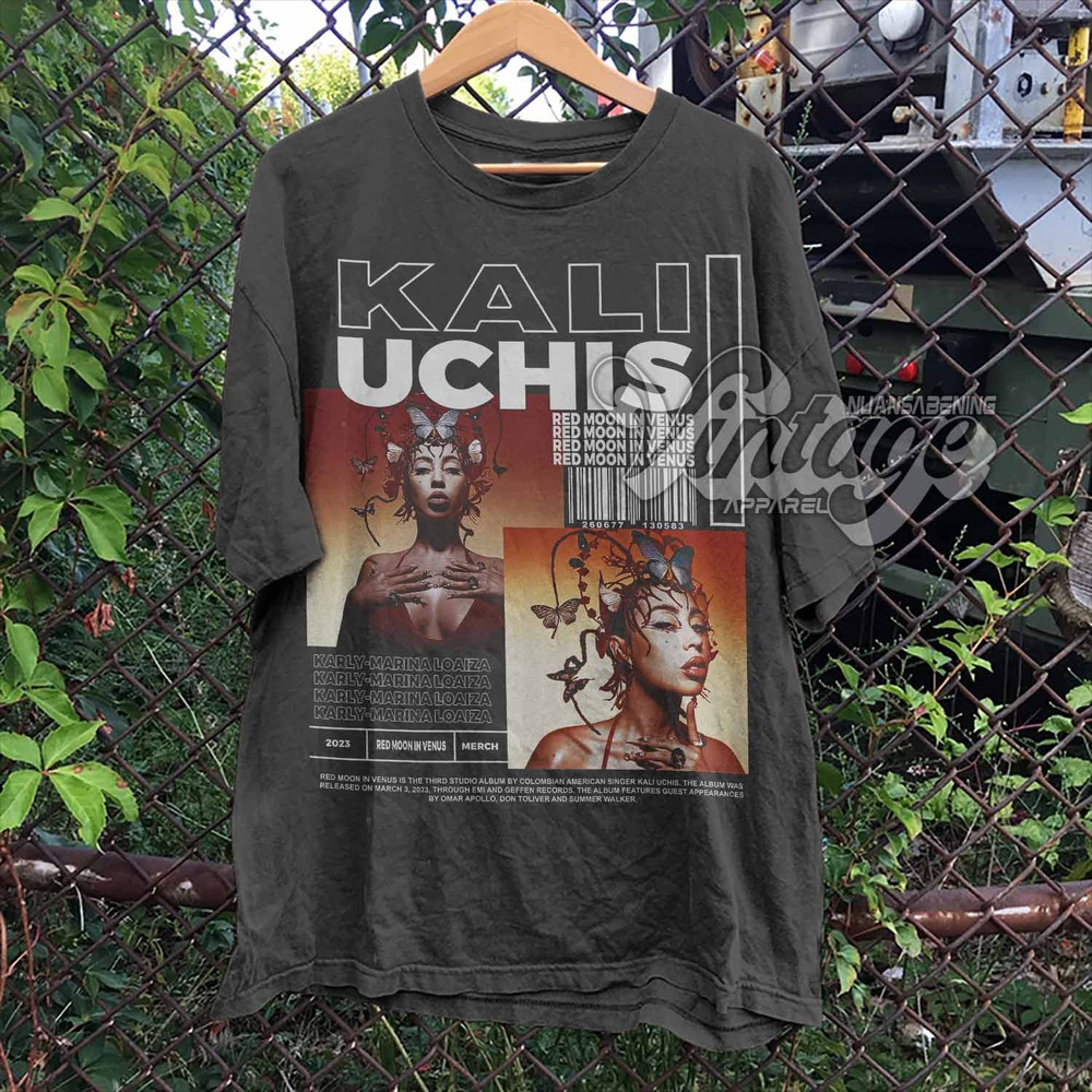 Kali Uchis Vintage Bootleg Inspired Tee  Graphic Unisex Tee  Kali Uchis Vintage T-Shirt  Kali Uchis Red Moon in Venus Album musik Shirt - 1.jpg