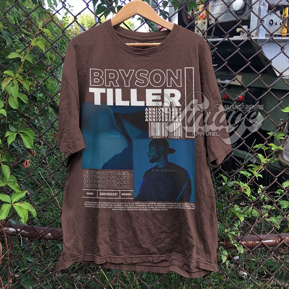 Vintage Bryson Tiller Shirt Bryson Tiller Merch Bryson Tiller - Anniversary Album Poster Graphic tee - 1.jpg