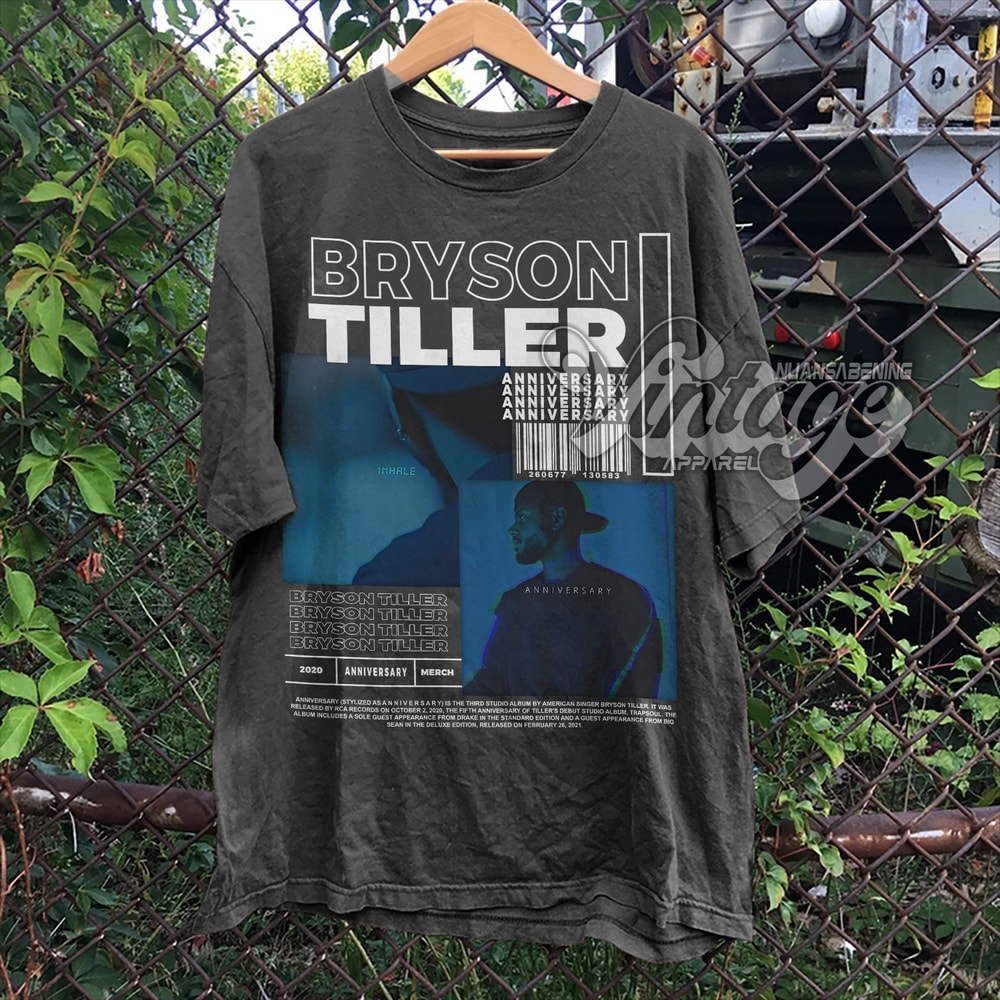 Vintage Bryson Tiller Shirt Bryson Tiller Merch Bryson Tiller - Anniversary Album Poster Graphic tee - 2.jpg