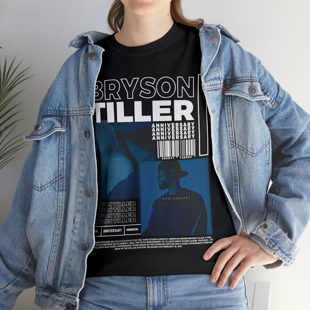 Vintage Bryson Tiller Shirt Bryson Tiller Merch Bryson Tiller - Anniversary Album Poster Graphic tee - 3.jpg