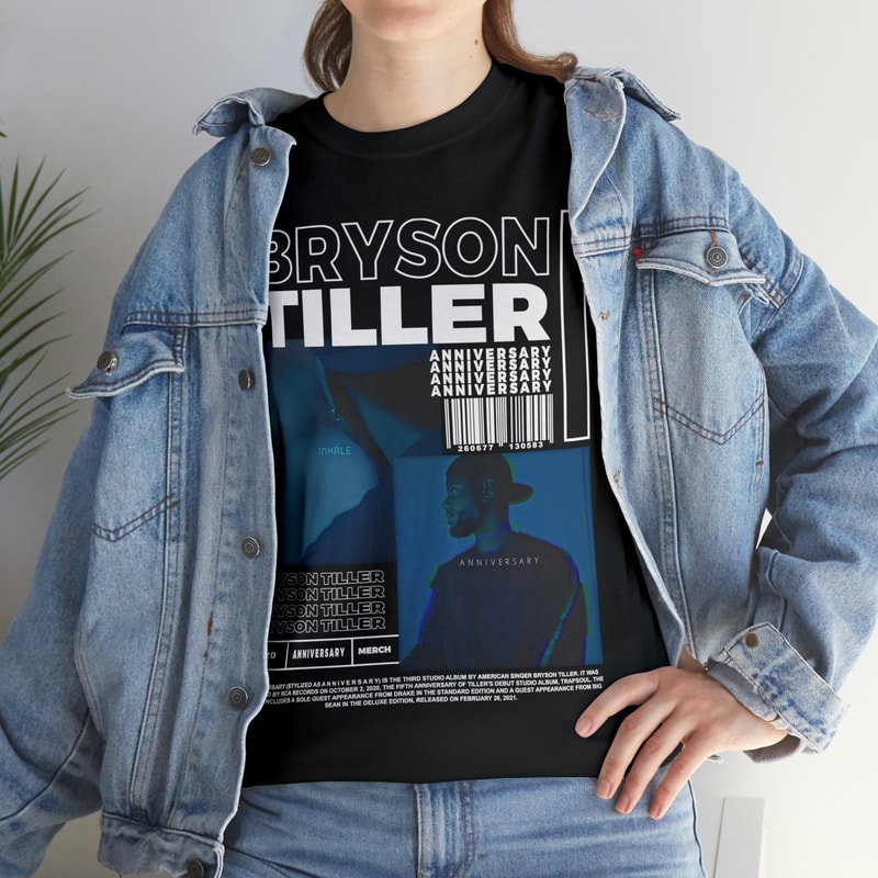Vintage Bryson Tiller Shirt Bryson Tiller Merch Bryson Tiller - Anniversary Album Poster Graphic tee - 3.jpg
