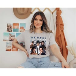 vintage pedro pascal in 90's/y2k style tribute tshirt, pedro pascal meme, narcos, massive talent, daddy pedro, mandalori