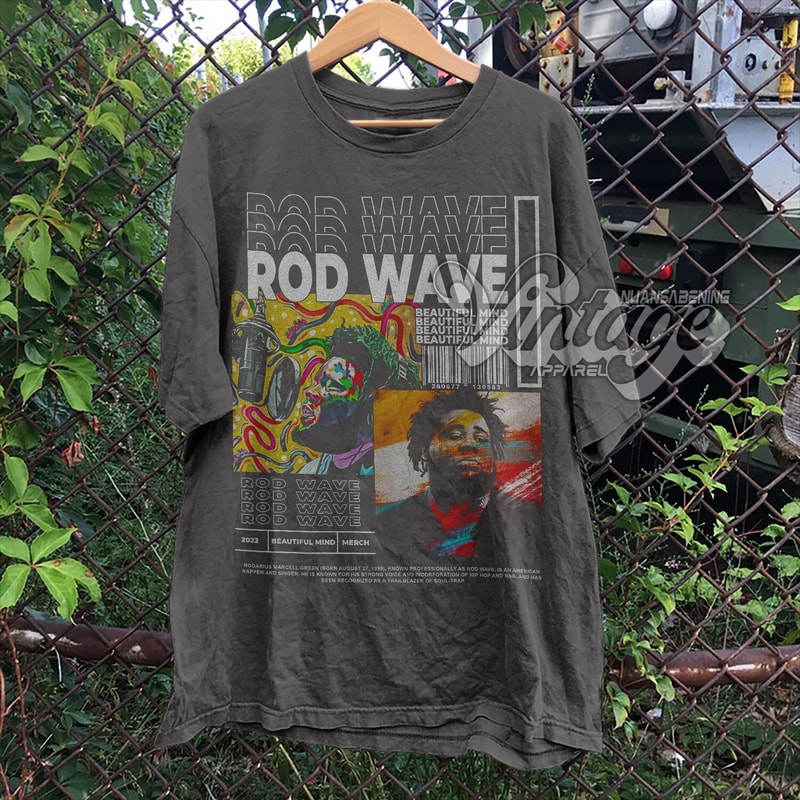 Vintage Bootleg Inspired Tee Graphic Unisex Tee Rod Wave Vintage T-Shirt , Rod Wave Beautiful Mind Shirt Rod Wave - Beautiful Mind tee - 2.jpg