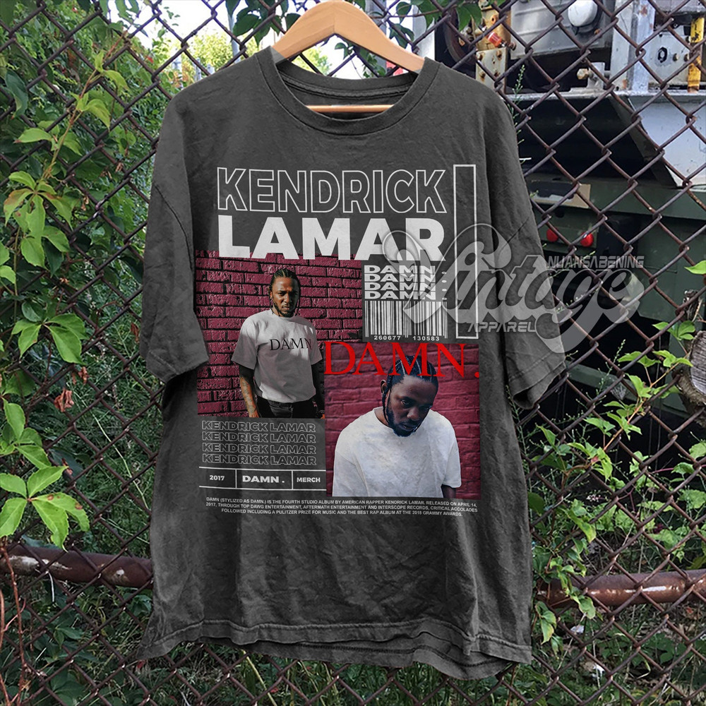 Vintage Kendrick Lamar Shirt  Kendrick Lamar Merch   Kendrick Lamar - Damn Album Poster Graphic tee - 1.jpg