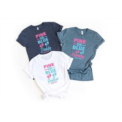family pink or blue shirt, custom gender reveal party shirt, gender reveal shirt, gender reveal party, gender reveal tsh