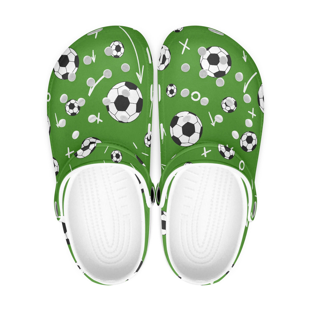 Men's soccer clogs, sporty Crocs shoes, casual shoes, garden shoes, gift for soccer players.jpg