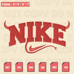 devil x nike embroidery designs , halloween embroidery file , file for embroidery machine