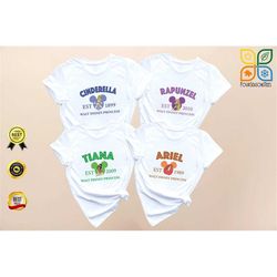 disney princess shirt, disney girls shirt, custom disney princess, princess belle shirt, princess rapunzel, cinderella,