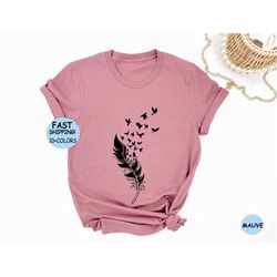 feather birds shirt, birds from feather shirt, animal lover family shirt, feather birds gift shirt, bird lovers shirt, b
