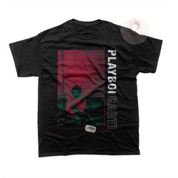 playboi carti unisex t-shirt - rap music poster tee - jordan carter merch - whole lotta red - opium - music graphic shir