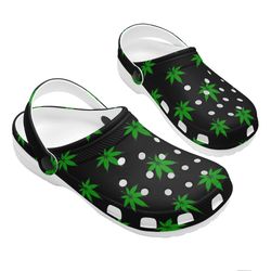 weed clog shoes unisex, stoner crocs, stoner sandals, stoner clog shoes, cute, weed crocs