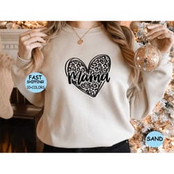 leopard heart mama shirt, mother day shirt, heart mommy shirt, mama leopard shirt, mama shirt ,heart mommy shirt, women'
