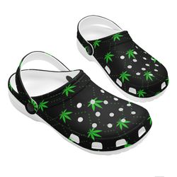 stoner clog shoes, weed crocs, weed clog shoes unisex, stoner crocs, cute, stoner sandals