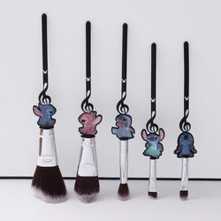 Hot Sale  Disney Stitch Makeup Brushes Cute Blue Elf Makeup Brush Eyeshadow Brush Lip Brush Cosmetic Tool