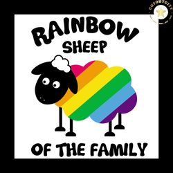 rainbow sheep of the family, lgbt svg, gay svg, lesbian svg, rainbow lgbt flag,lgbt flag svg, human lgbt flag, lgbt gift
