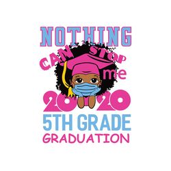 black girl 5th grade graduation svg