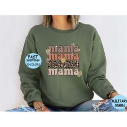 retro mama leopard shirt, mother's day gift, mom leopard shirt, gift for mom, leopard print shirt, mama outfit, gift for