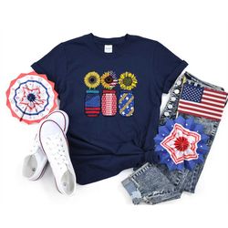 sunflower jar shirt, 4th of july shirt, 4th of july, independence day shirt, fourt of july, retro america shirt, america