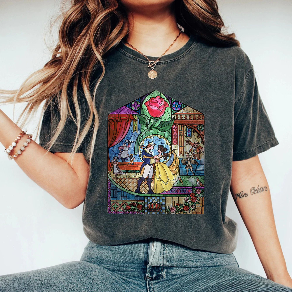 Beauty and The Beast Comfort Colors® Shirt, Belle Princess Shirt, Disney Princess Shirt, Retro Disney, Disneyworld Shirt, Disney Girl Shirt - 2.jpg