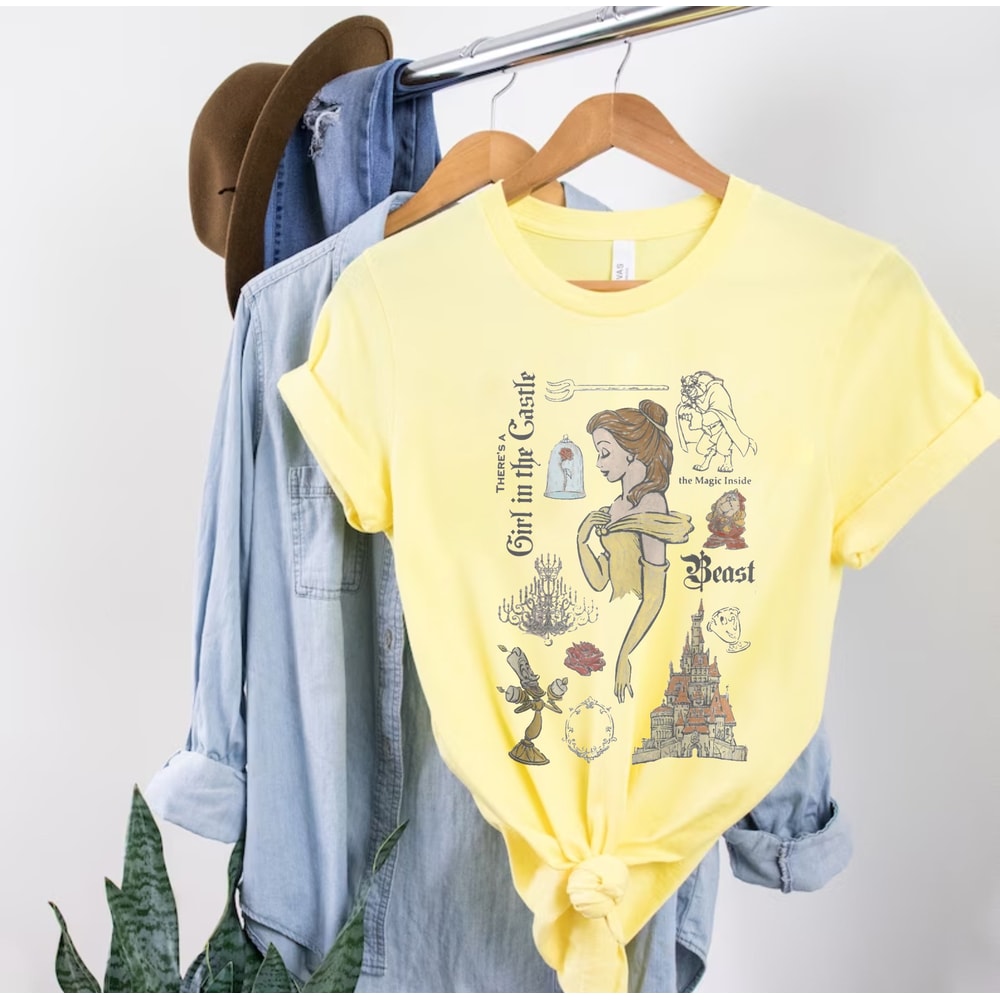 Beauty and The Beast Comfort Colors® Shirt, Disney Princess Shirt, Belle Princess Shirt, Retro Disney, Disneyworld Shirt, Disney Girl Shirt - 5.jpg
