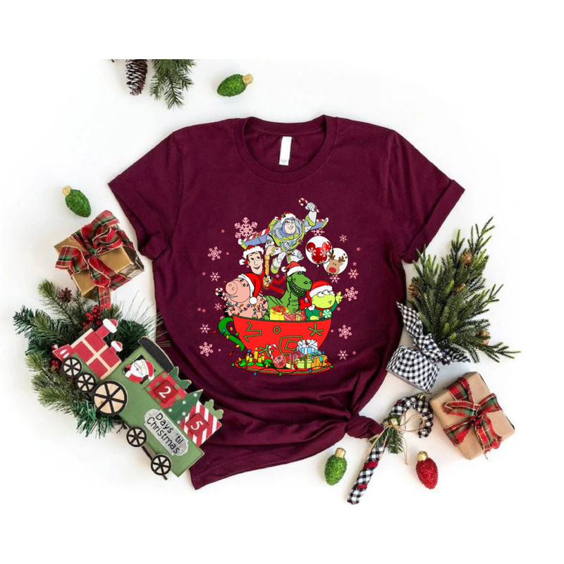 Comfort Colors® Toy Story Tea Cup Christmas Shirt, Retro Toy Story Christmas Shirt, Vintage Disney Christmas Shirt, Disney Toy Shirt - 4.jpg