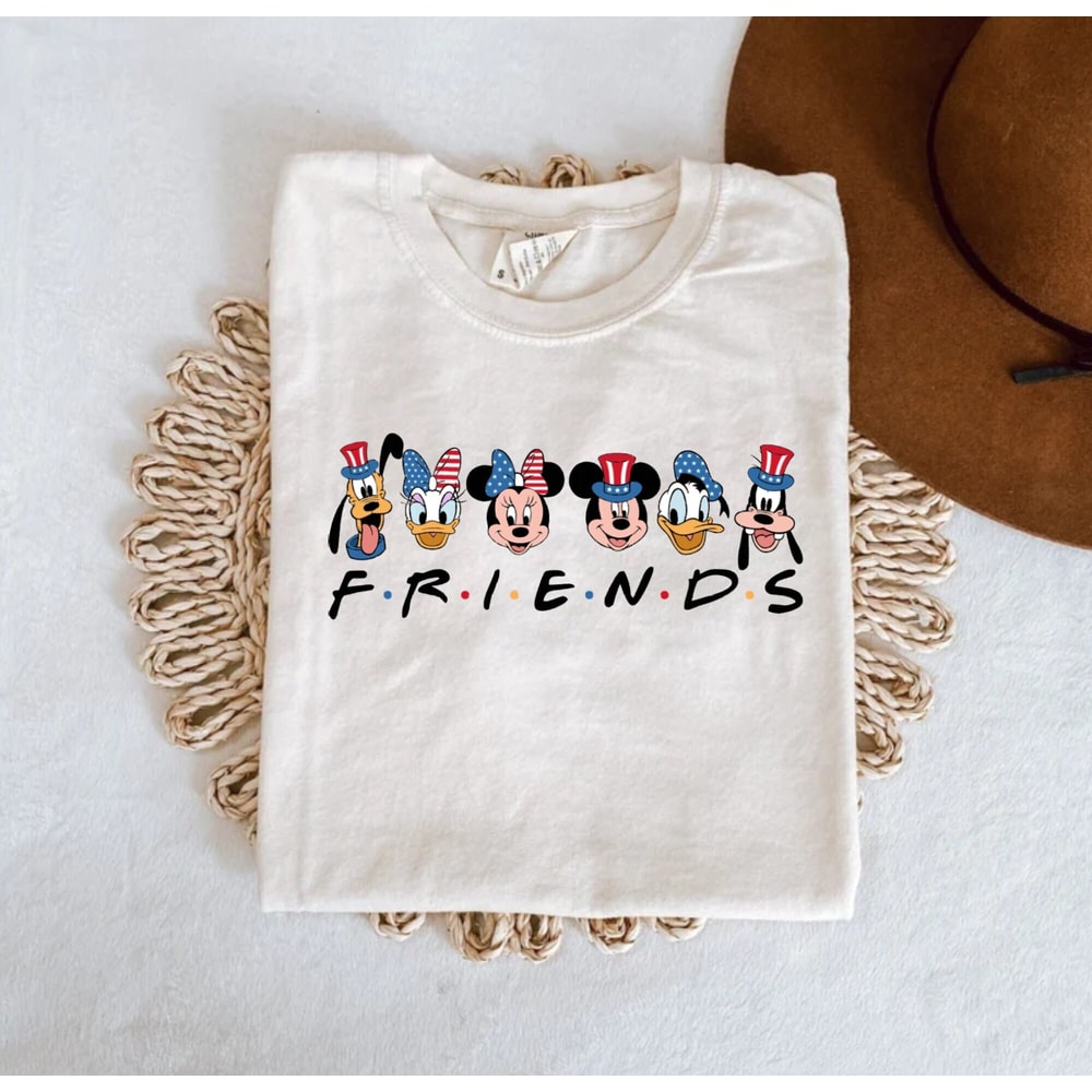 Disney 4th Of July Friends Comfort Colors® Shirt, Disney Mouse Independence Day shirt, Disney American Flag Shirt, Disney Patriotic Shirt - 1.jpg