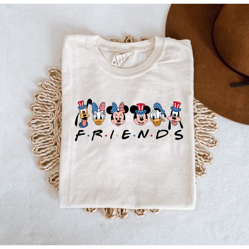 Disney 4th Of July Friends Comfort Colors® Shirt, Disney Mouse Independence Day shirt, Disney American Flag Shirt, Disney Patriotic Shirt - 1.jpg